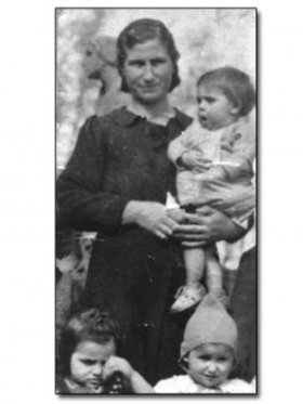 with my aunt Georgia, Budišov (Czechoslovakia), 1949